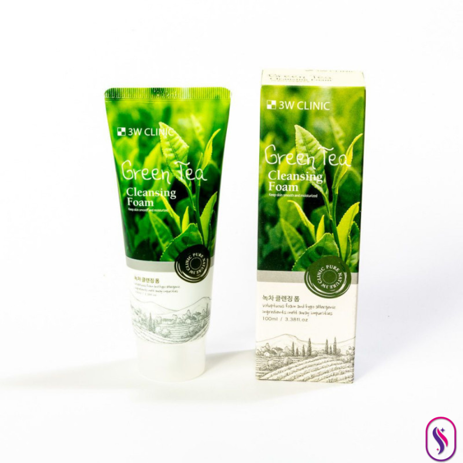 3W Clinic Green Tea Foam Cleansing 100ML