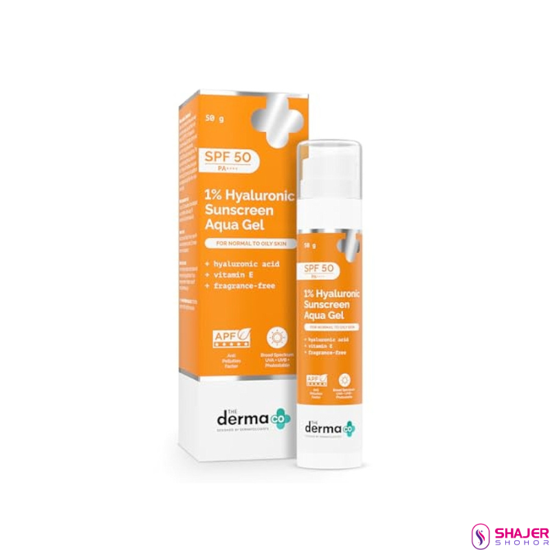 The Derma Co 1% Hyaluronic Sunscreen Aqua Gel SPF50+ PA++++ (50g)