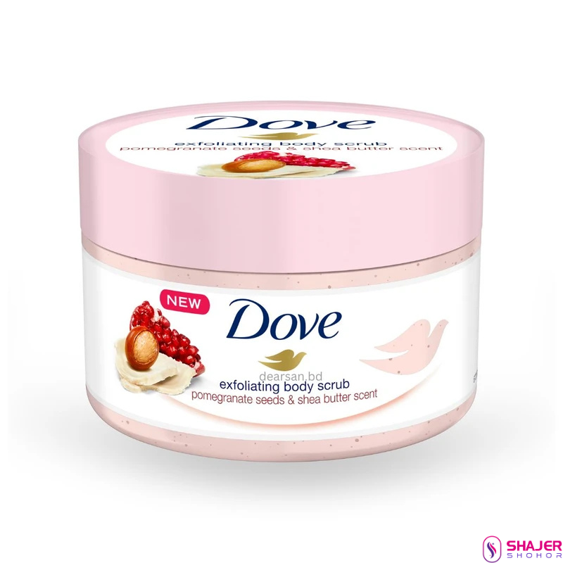 Dove Exfoliating Pomegranate Seeds & Shea Butter Body Scrub-( 298 ml}